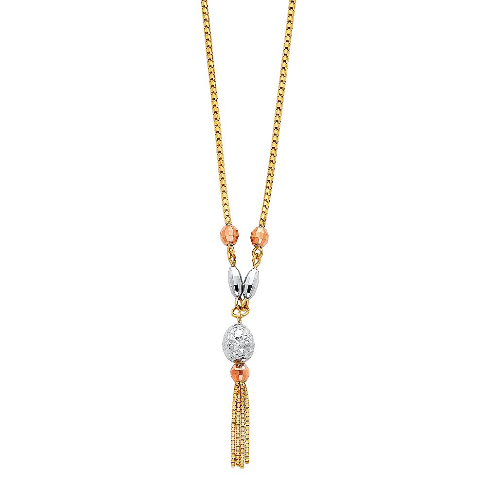 14K 3C Light Hanging Necklace (NK75)