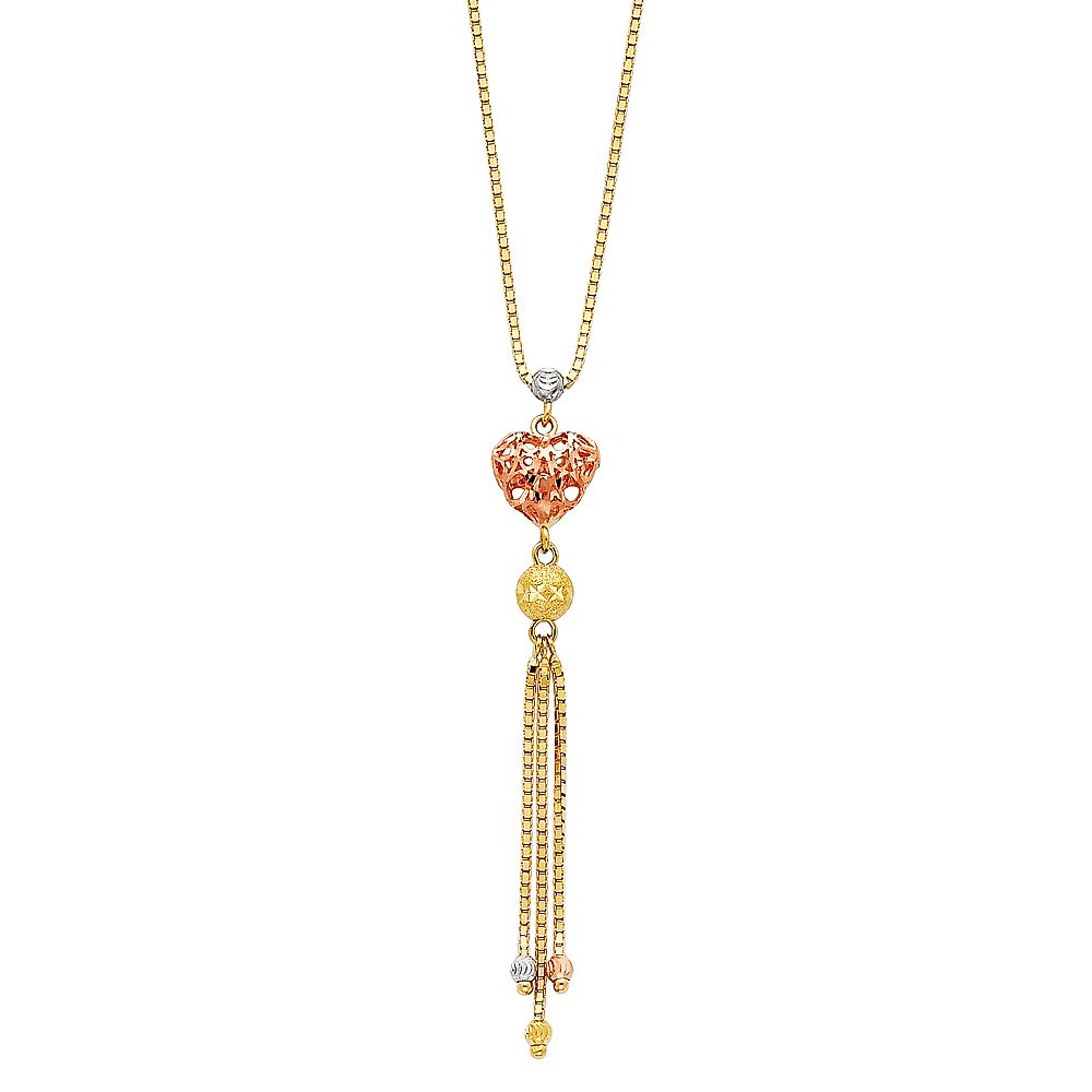14K 3C Light Hanging Necklace (NK76)