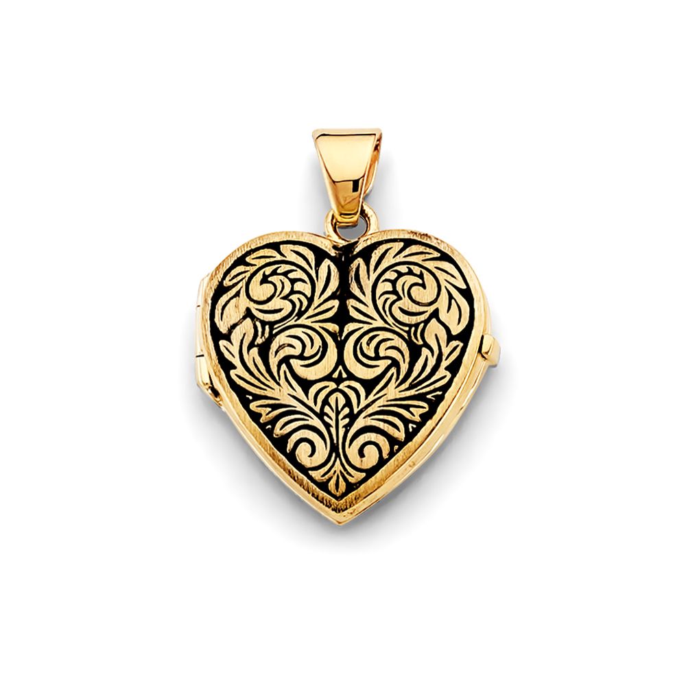 14KY Heart Locket Pendant
