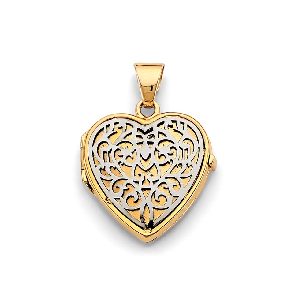 14KY Heart Locket Pendant