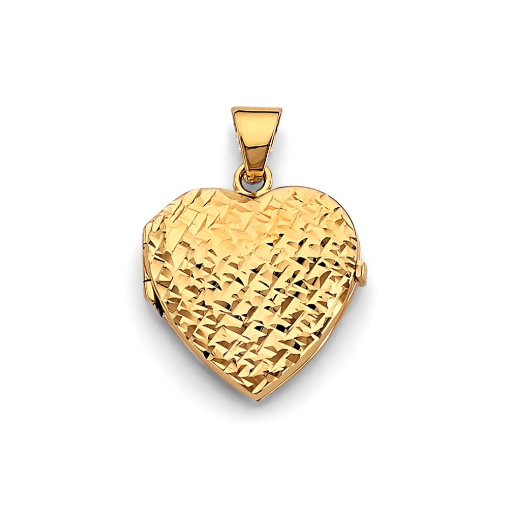 14KY Heart Locket Pendant