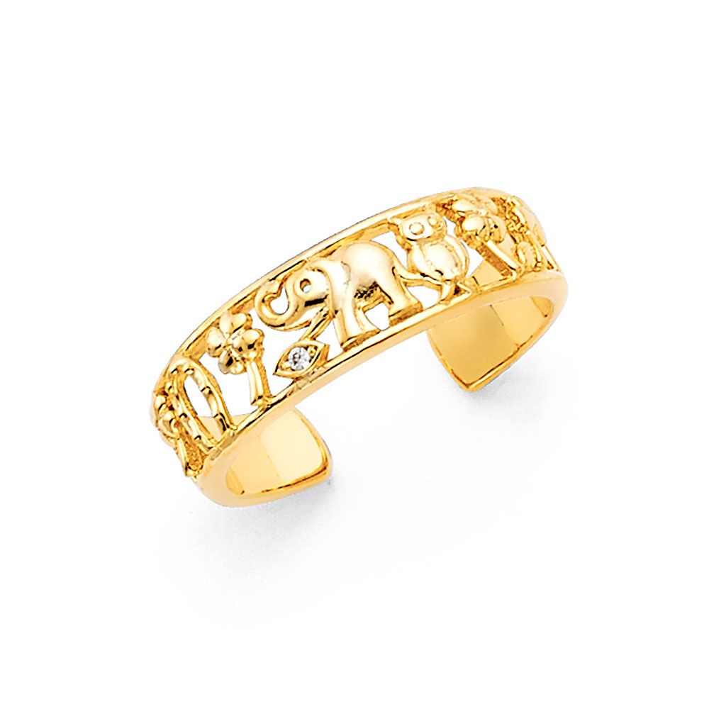 14KY Lucky Toe Ring