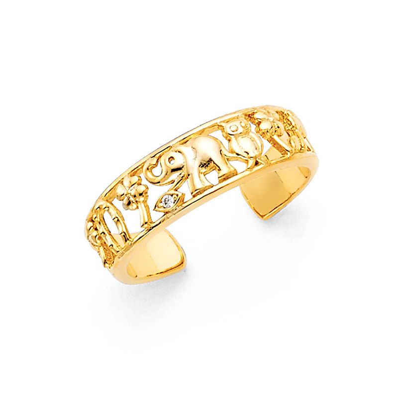 14KY Lucky Toe Ring