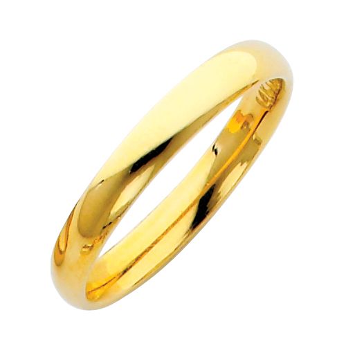 14KY 3mm Comfort Fit Wedding Band