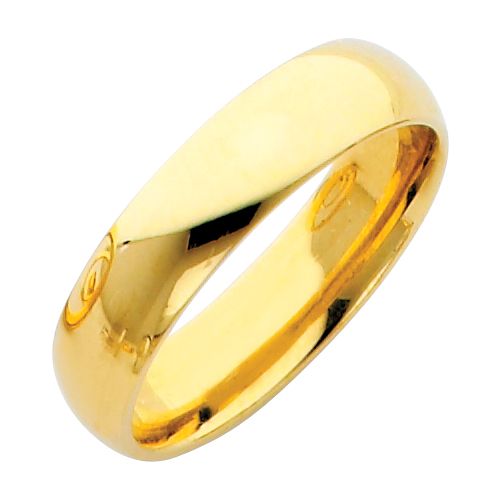 14KY 5mm Comfort Fit Wedding Band