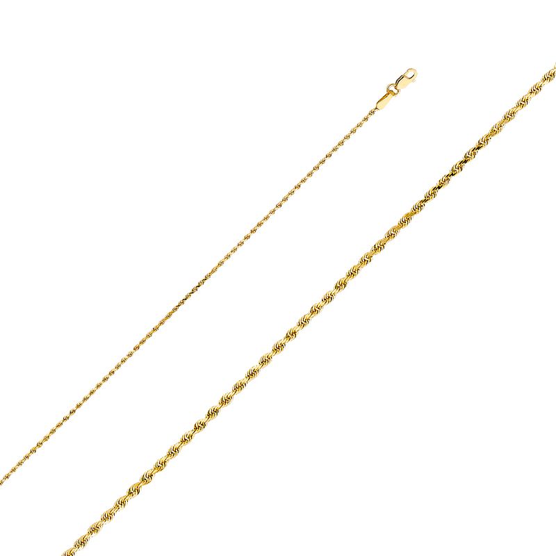 14KY 1mm Rope Chain