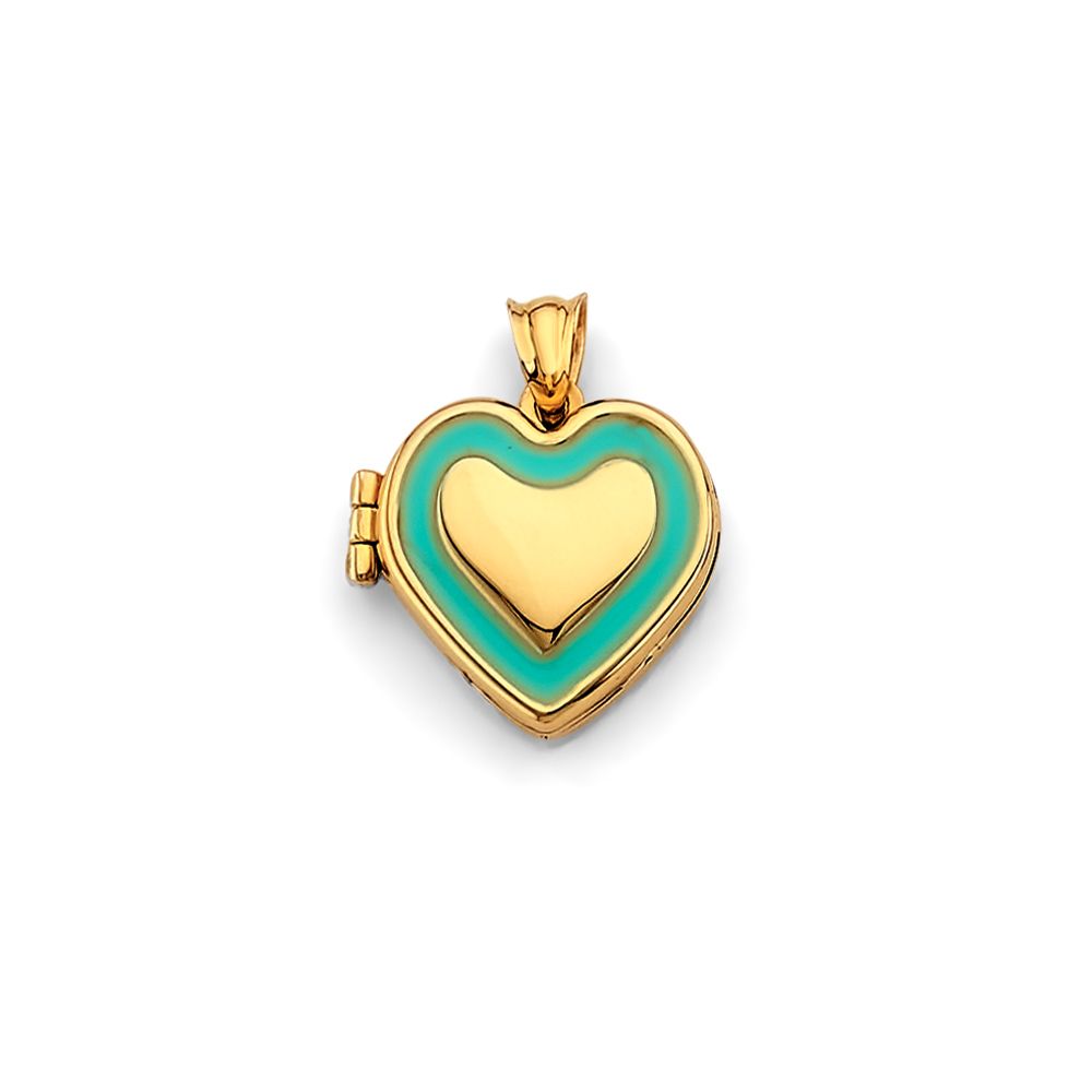 14KY Heart Locket Pendant