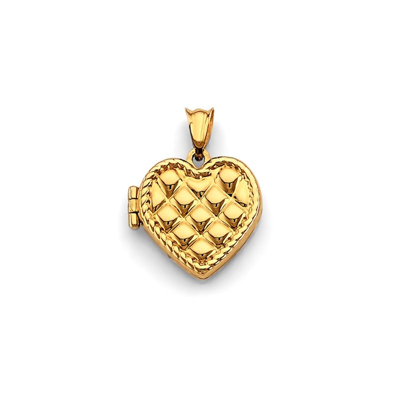 14KY Heart Locket Pendant