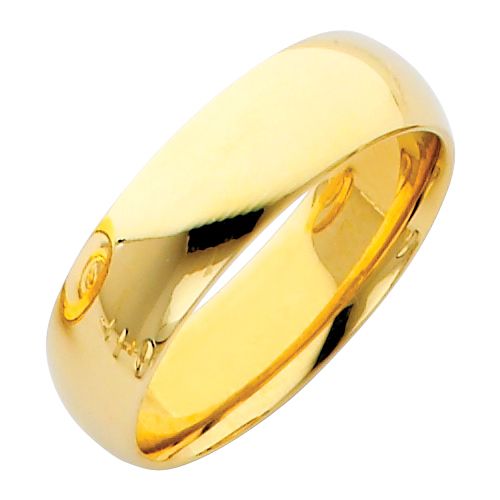 14KY 6mm Comfort Fit Wedding Band