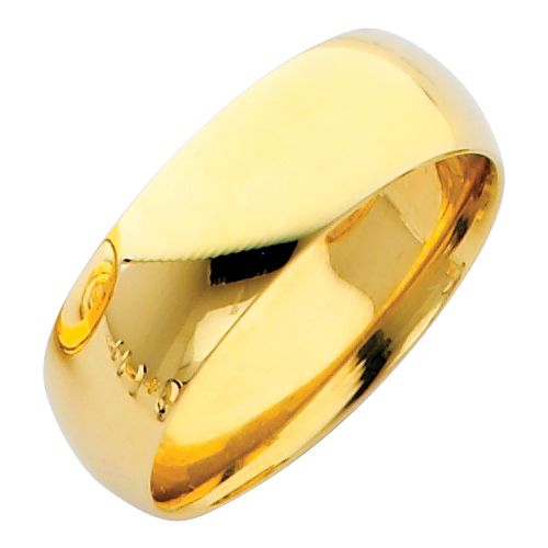 14KY 7mm Comfort Fit Wedding Band