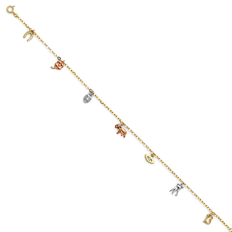 14K 3C Lucky Bracelet &amp; Anklet