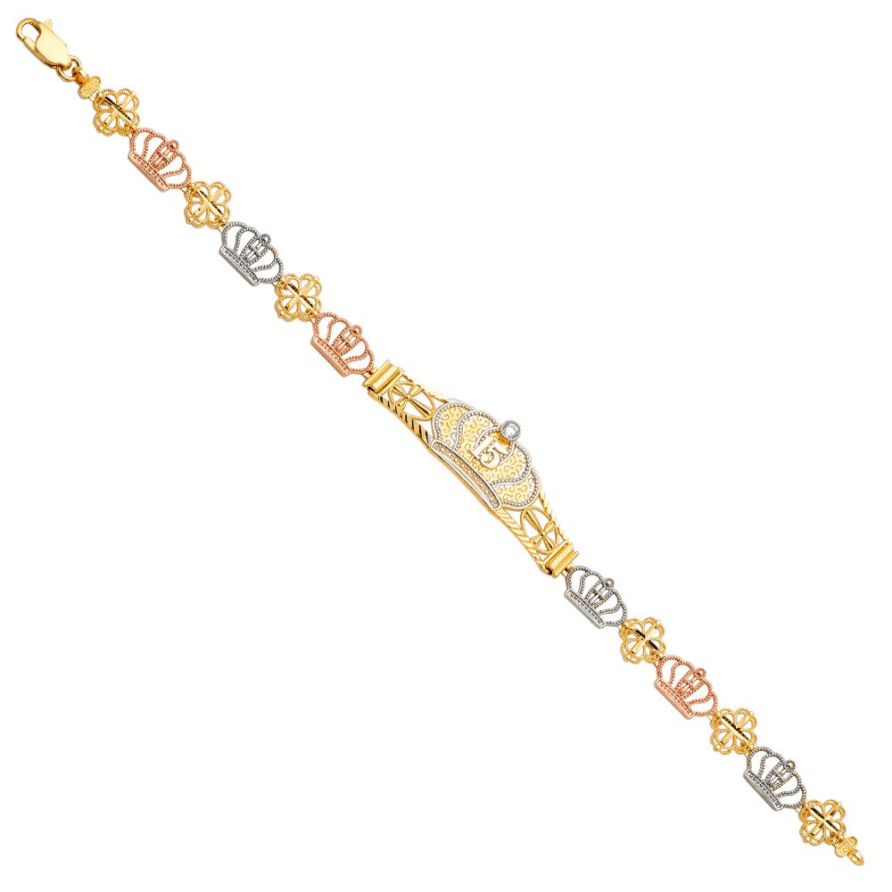 14K 3C 15 Years ID Bracelet