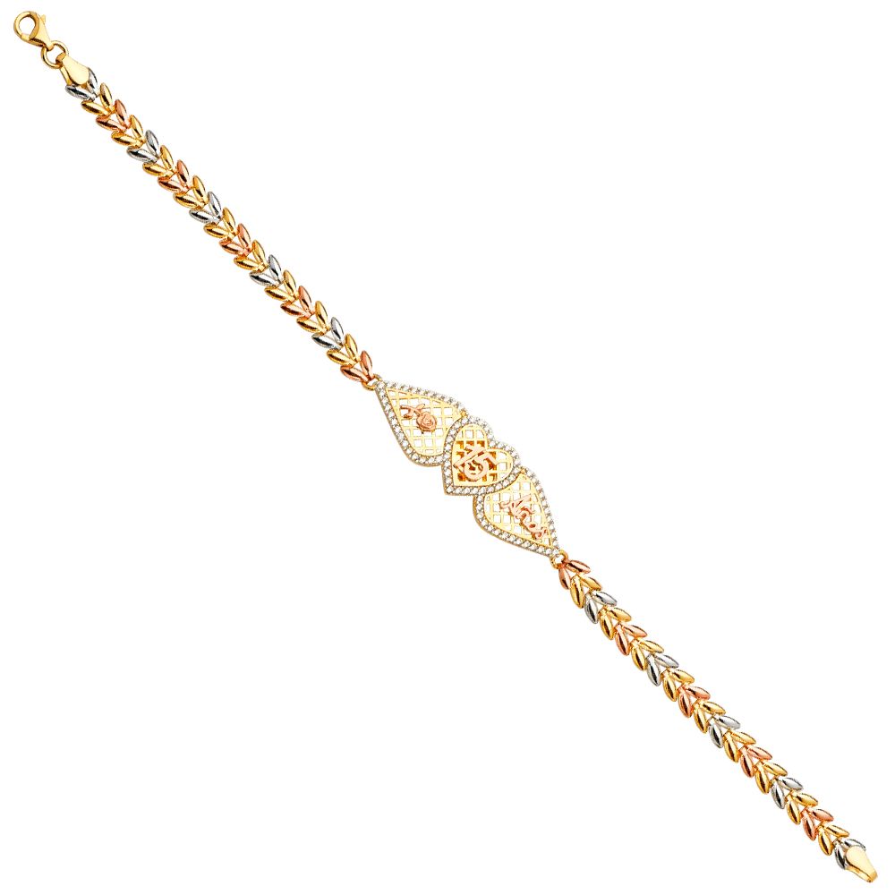 14K 3C 15 Years ID Bracelet