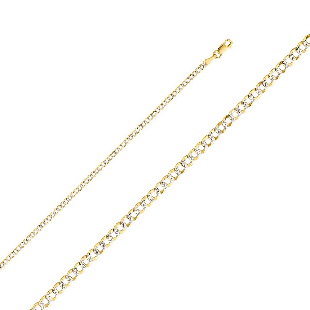 14KY 2.7mm Cuban WP Chain