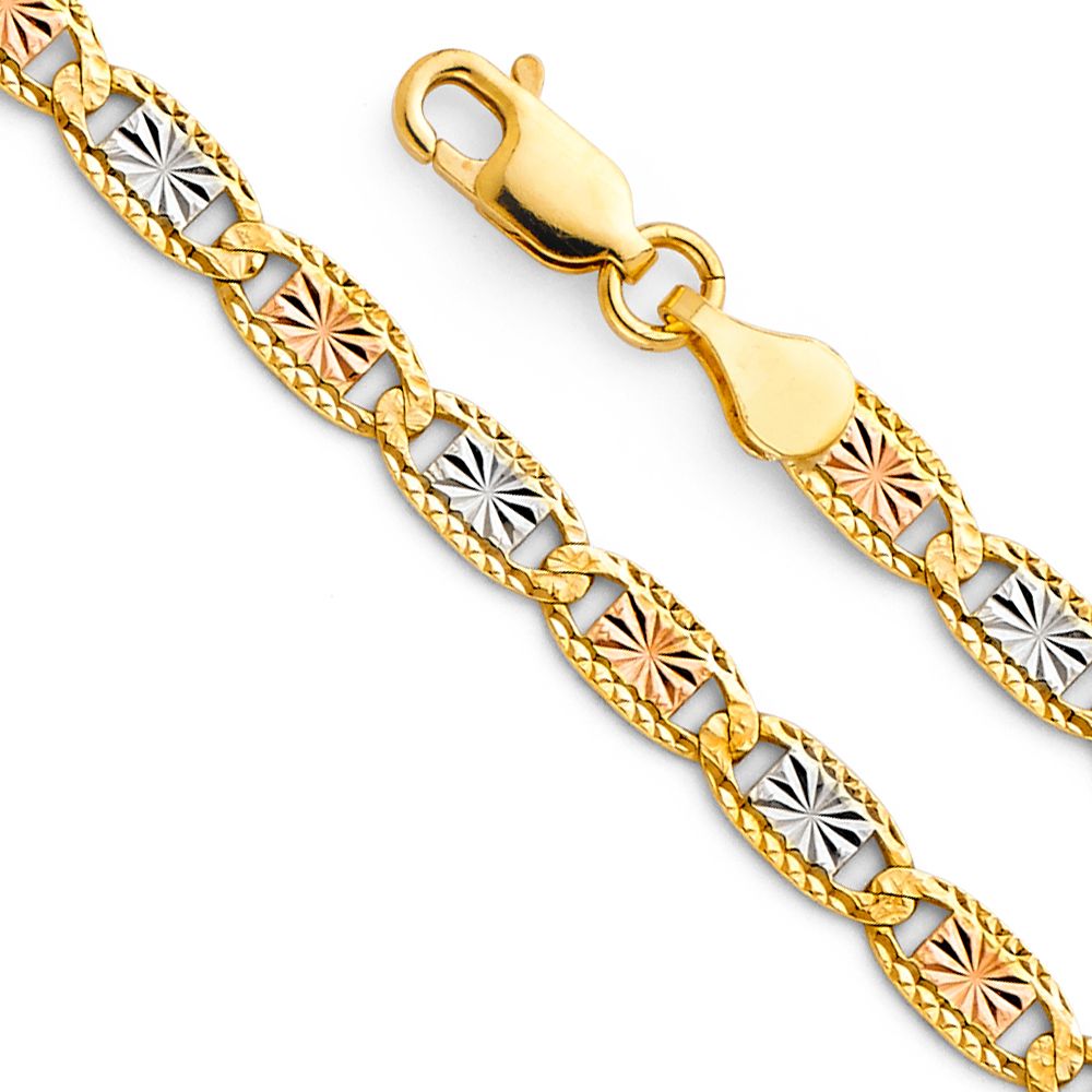 14K 3C 4.2mm Valentino Star/Edge DC Chain