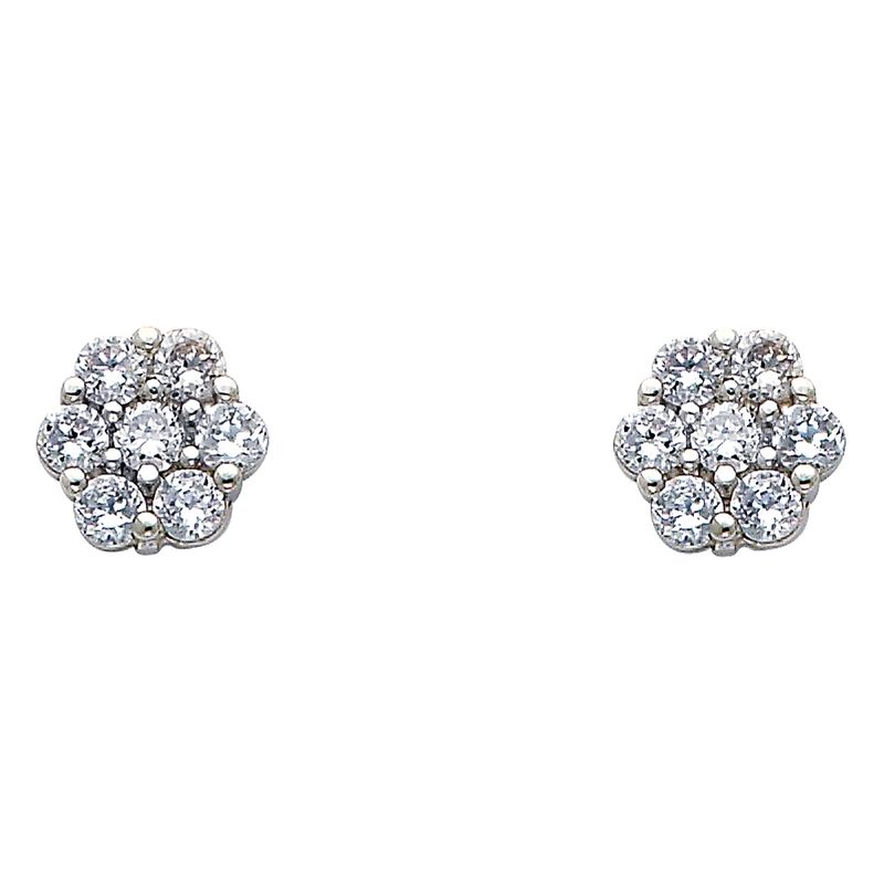 14KW CZ Earrings (ER322W)