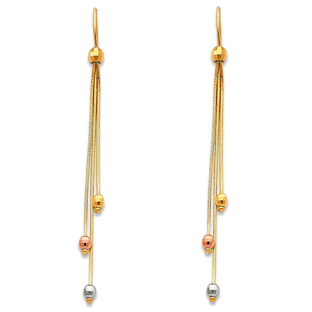 14K 3C Hanging Earrings (ER372)