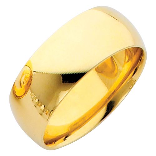 14KY 8mm Comfort Fit Wedding Band