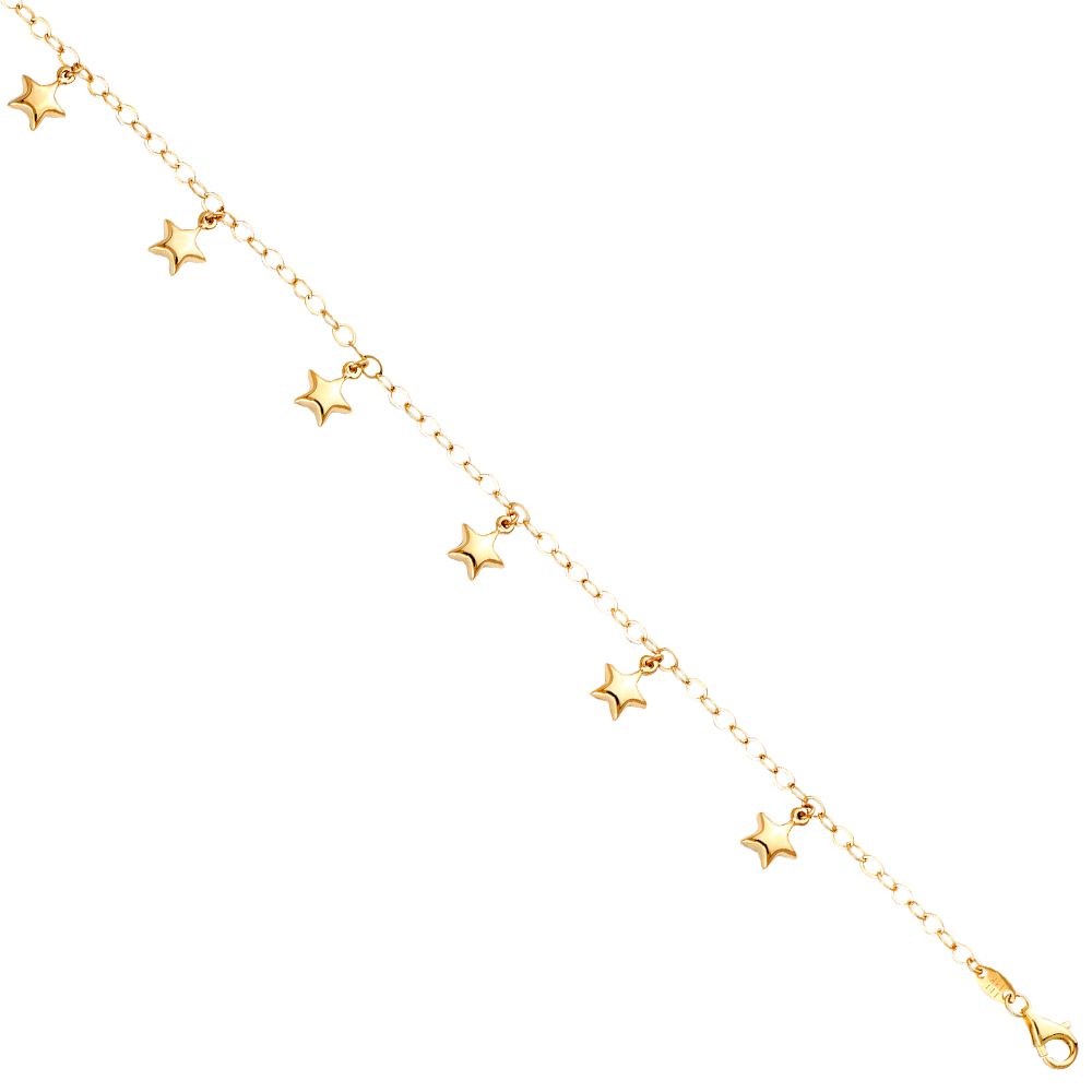 14KY Hanging Star Bracelet &amp; Anklet