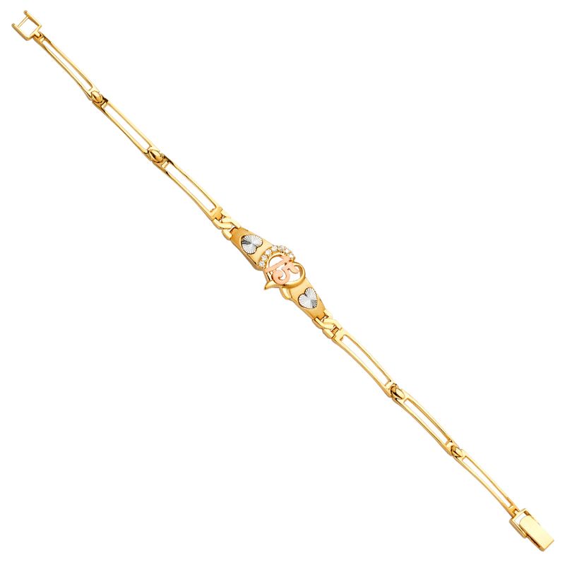 14K 3C 15 Years ID Bracelet