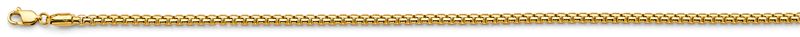 14KY 2.7mm Hollow Round Box Chain