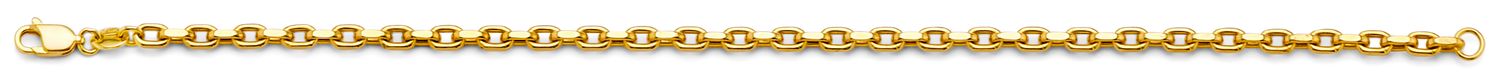 14KY 2.7mm Hollow Flated Rolo Chain