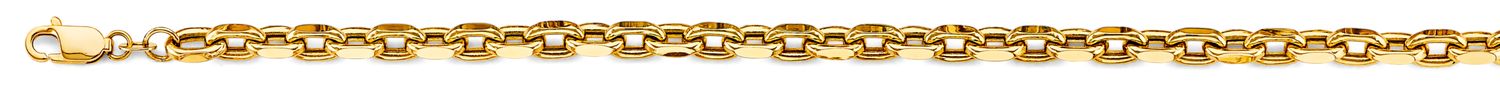 14KY 5.2mm Hollow Oval Rolo Chain