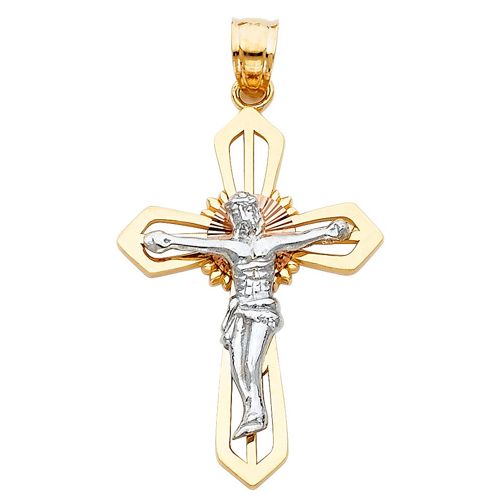 14K 3C Crucufix Cross (20X35mm)