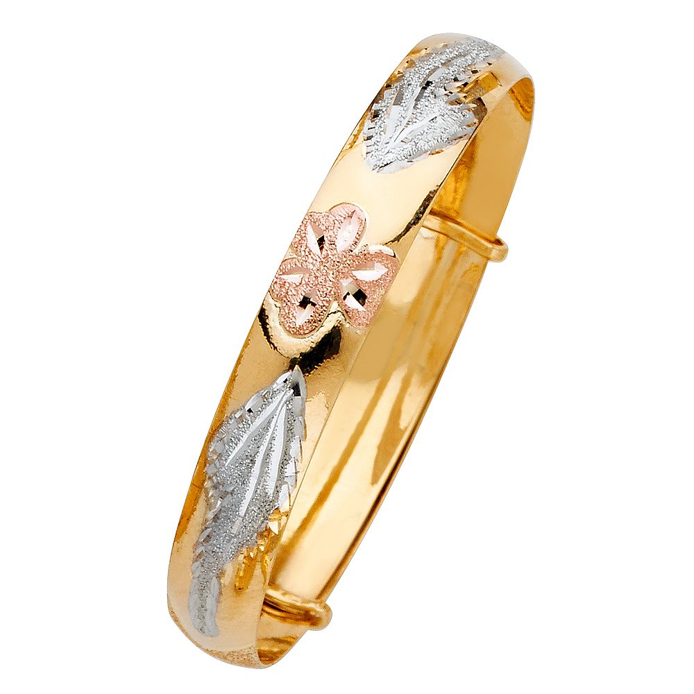 14K 3C Adjustable Bangle