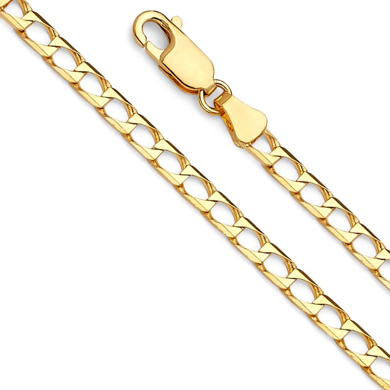 14KY 3.4mm Square Curb Chain