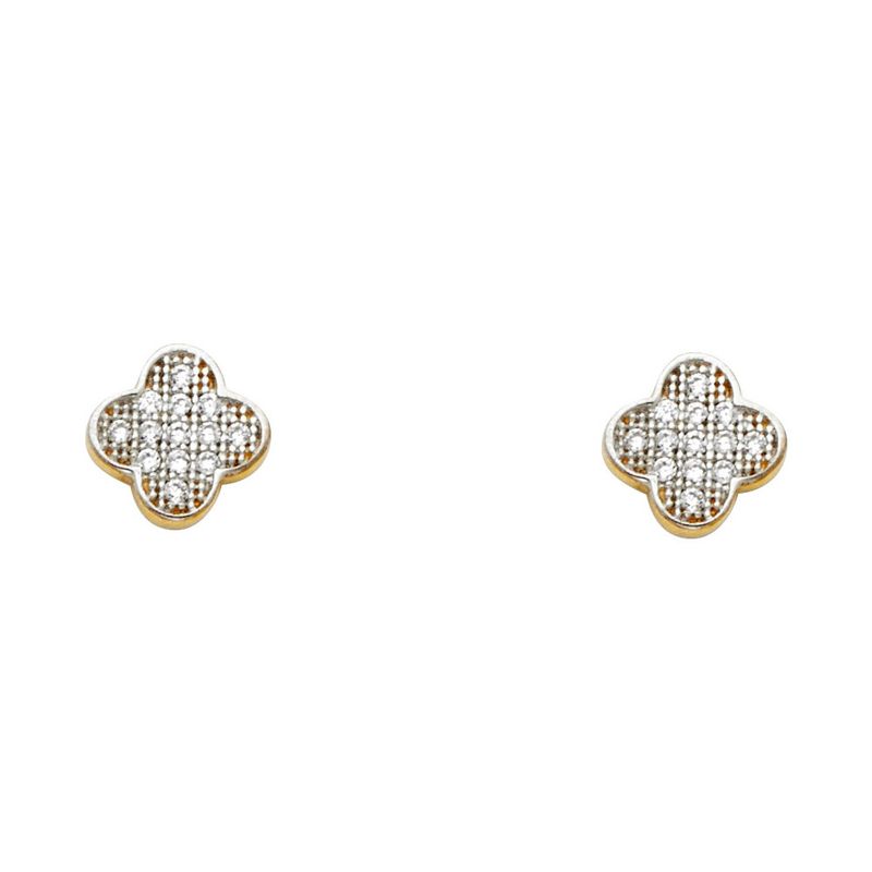 14K 2T CZ Earrings