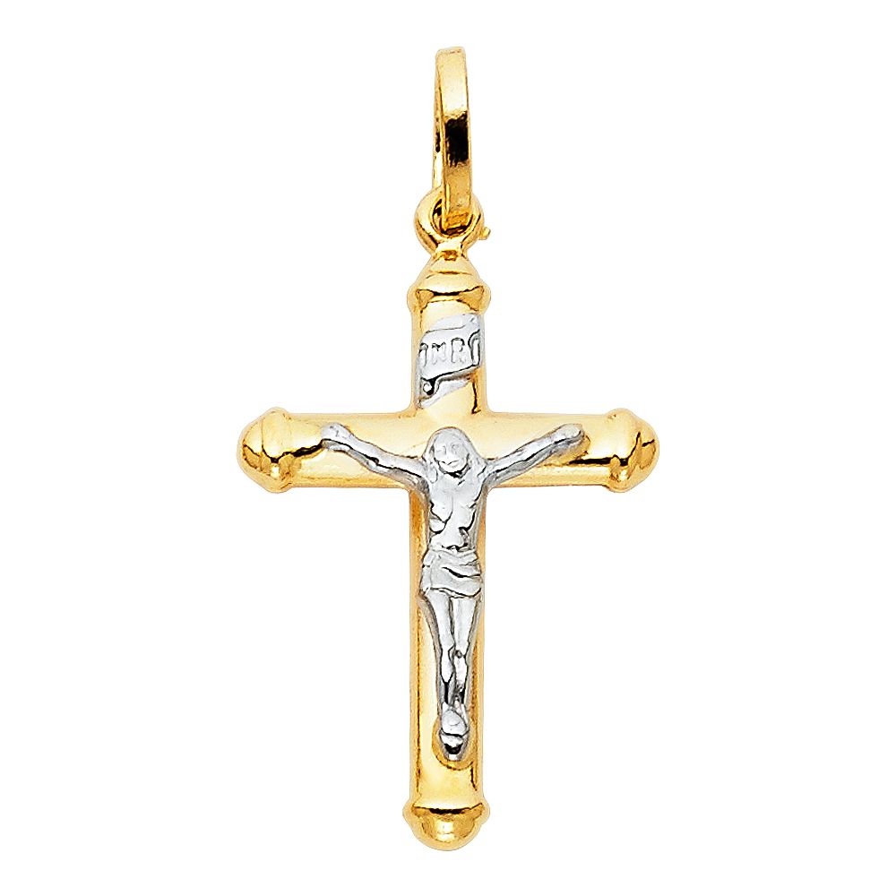 14K 2T Hollow Crucufix Small (15X30mm)