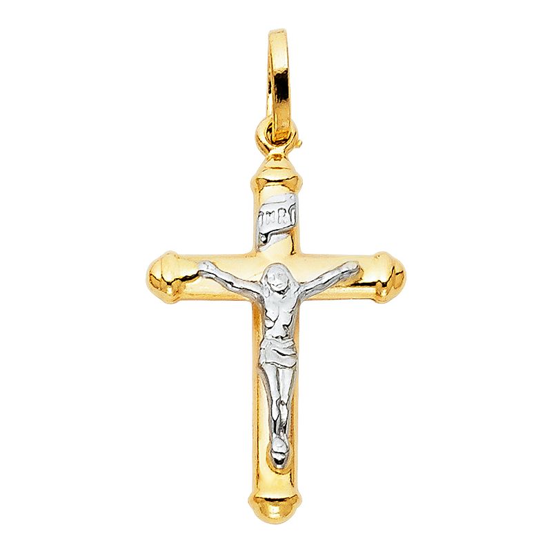 14K 2T Hollow Crucufix Small (15X30mm)