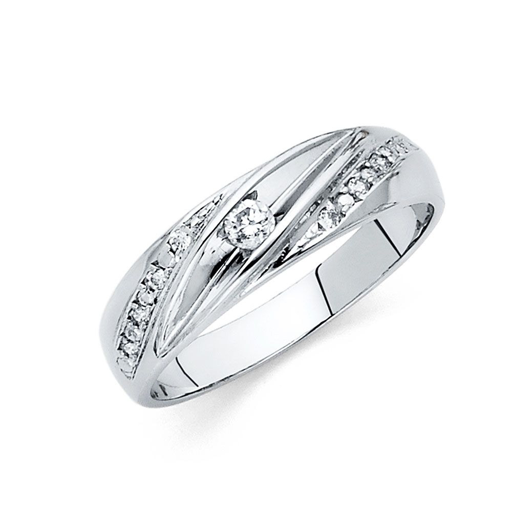 14KW CZ Men&#39;s Wedding Band (RG167)