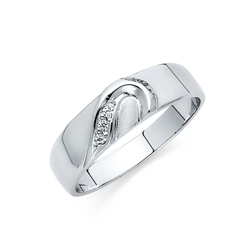 14KW CZ Men&#39;s Wedding Band (RG169)