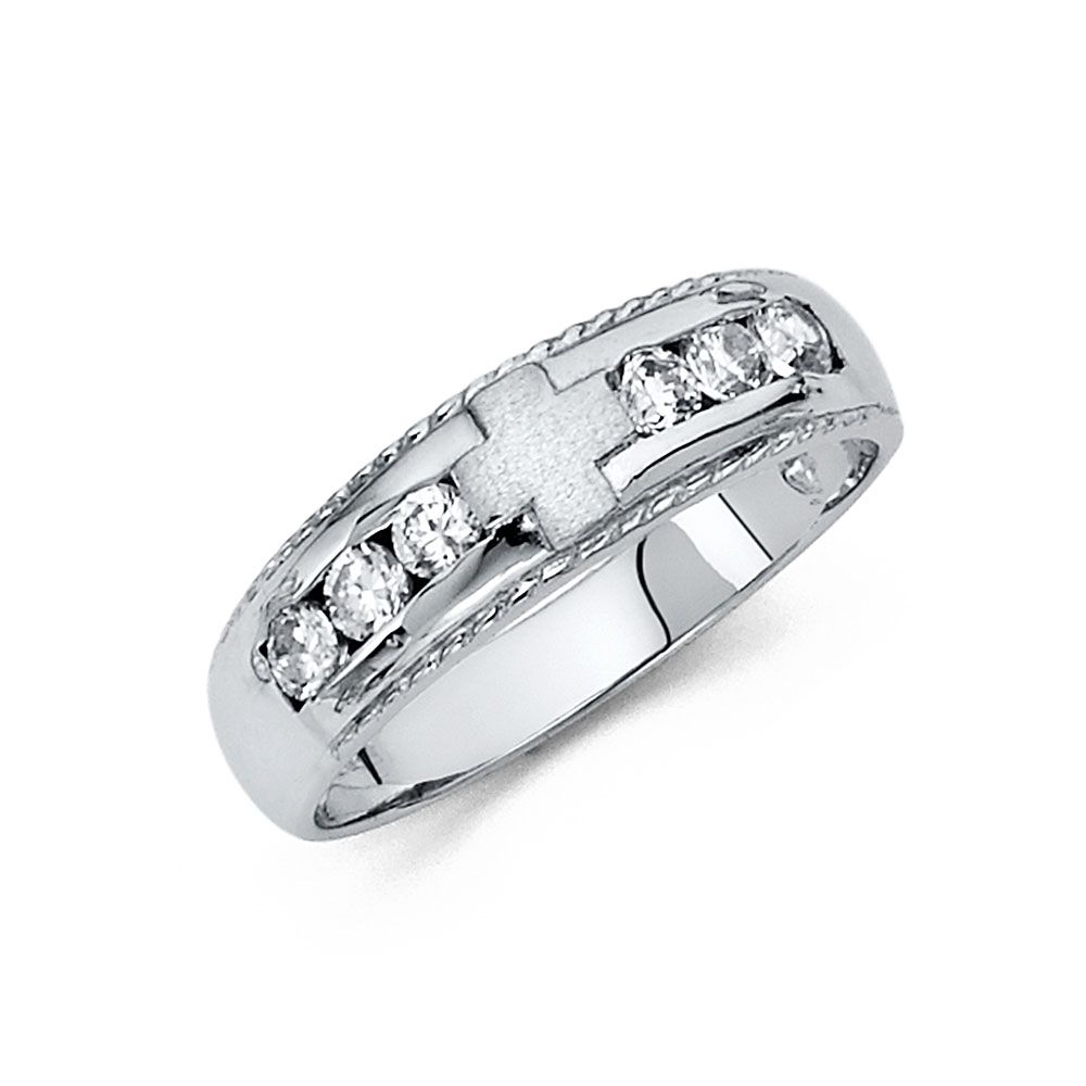 14KW CZ Men&#39;s Wedding Band (RG173)