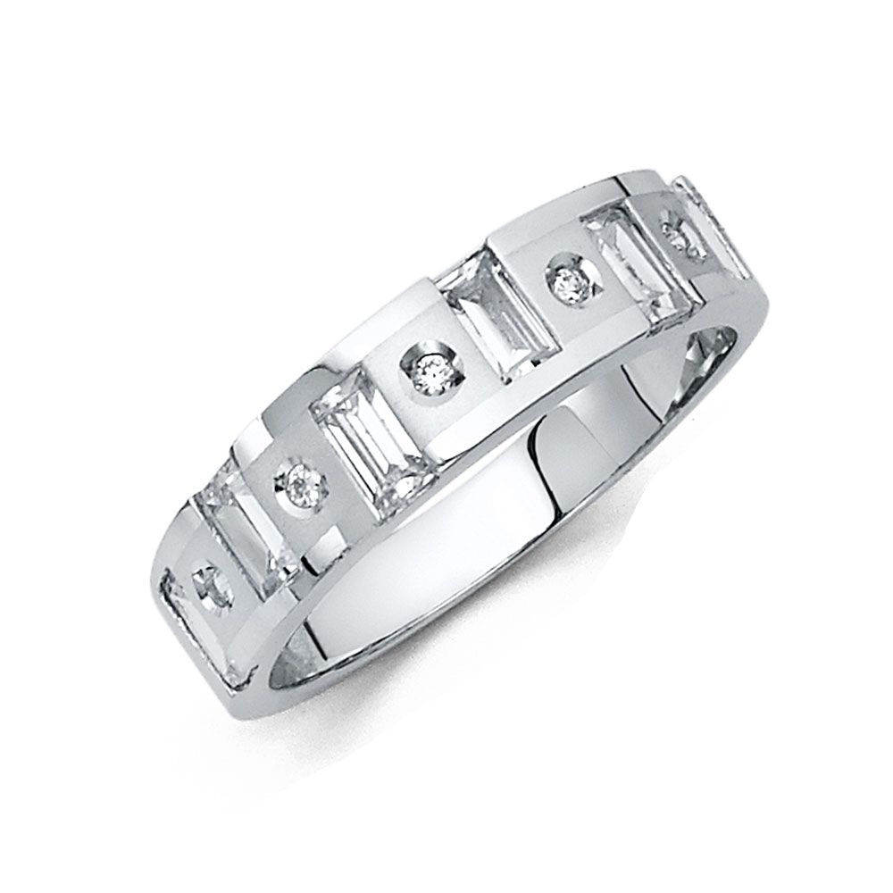 14KW CZ Men&#39;s Wedding Band (RG175)
