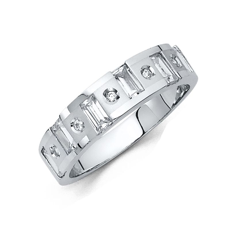 14KW CZ Men&#39;s Wedding Band (RG175)