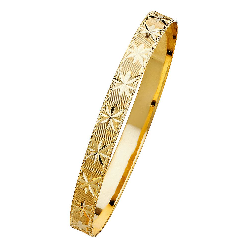14KY 8mm Solid Bangle