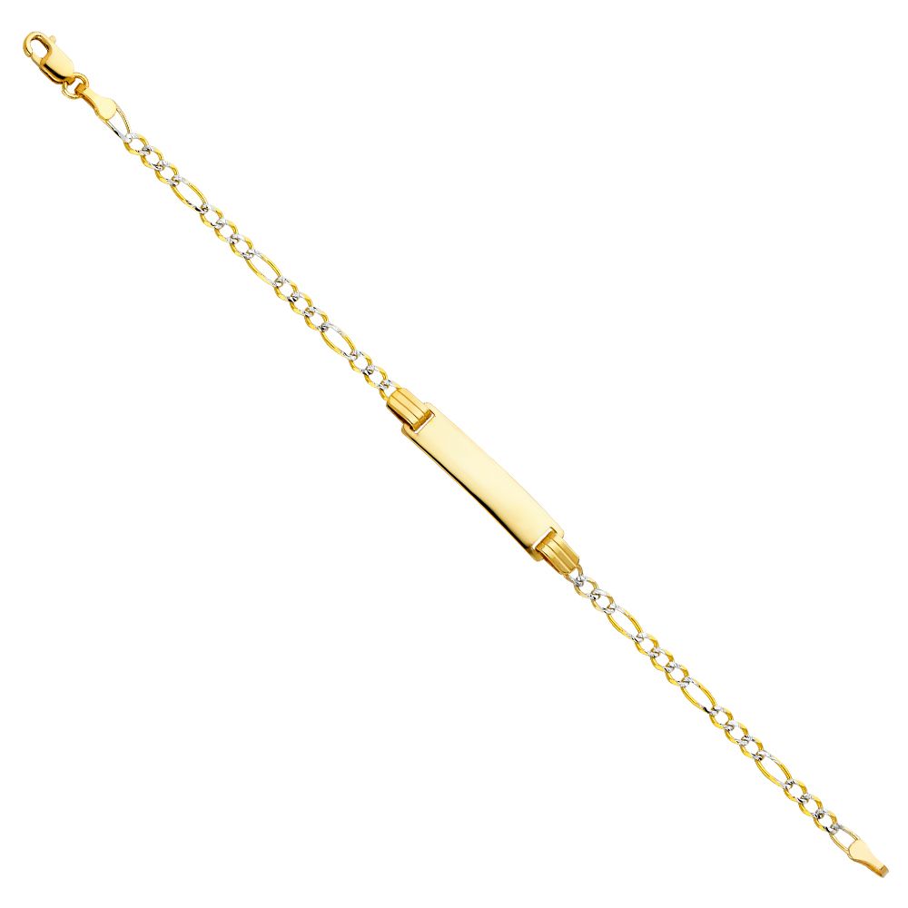 14K 060 Figaro 3+1 WP Baby ID Bracelet