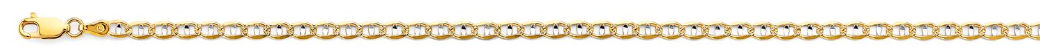 14K 2T 3.5mm Light Mariner Chain