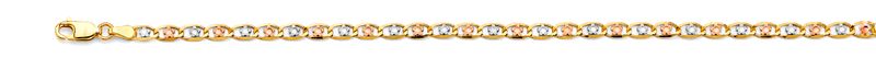 14K 3C 3.2mm Flower Valentino Star DC Chain