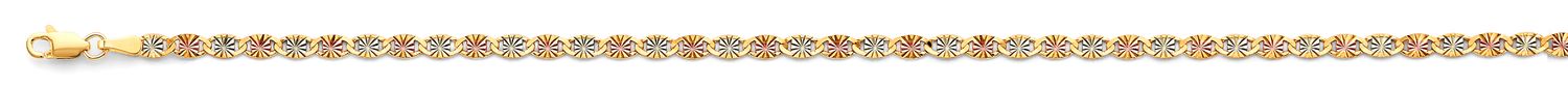 14K 3C 3.1mm Flat Valentino Star DC Chain