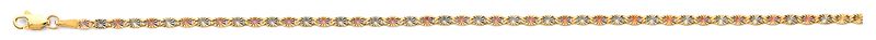 14K 3C 2.3mm Flat Valentino Star DC Chain