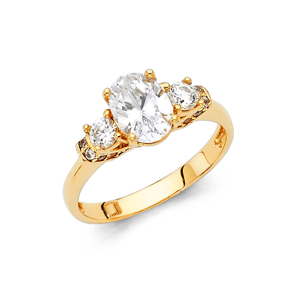 14KY CZ Engagement Ring (RG24)
