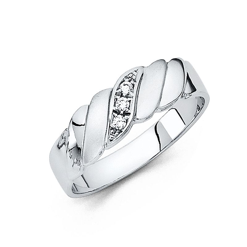 14KW CZ Men&#39;s Wedding Band (RG197)