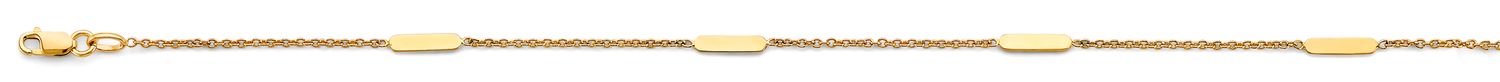 14KY Light Bar Anklet (9+1)
