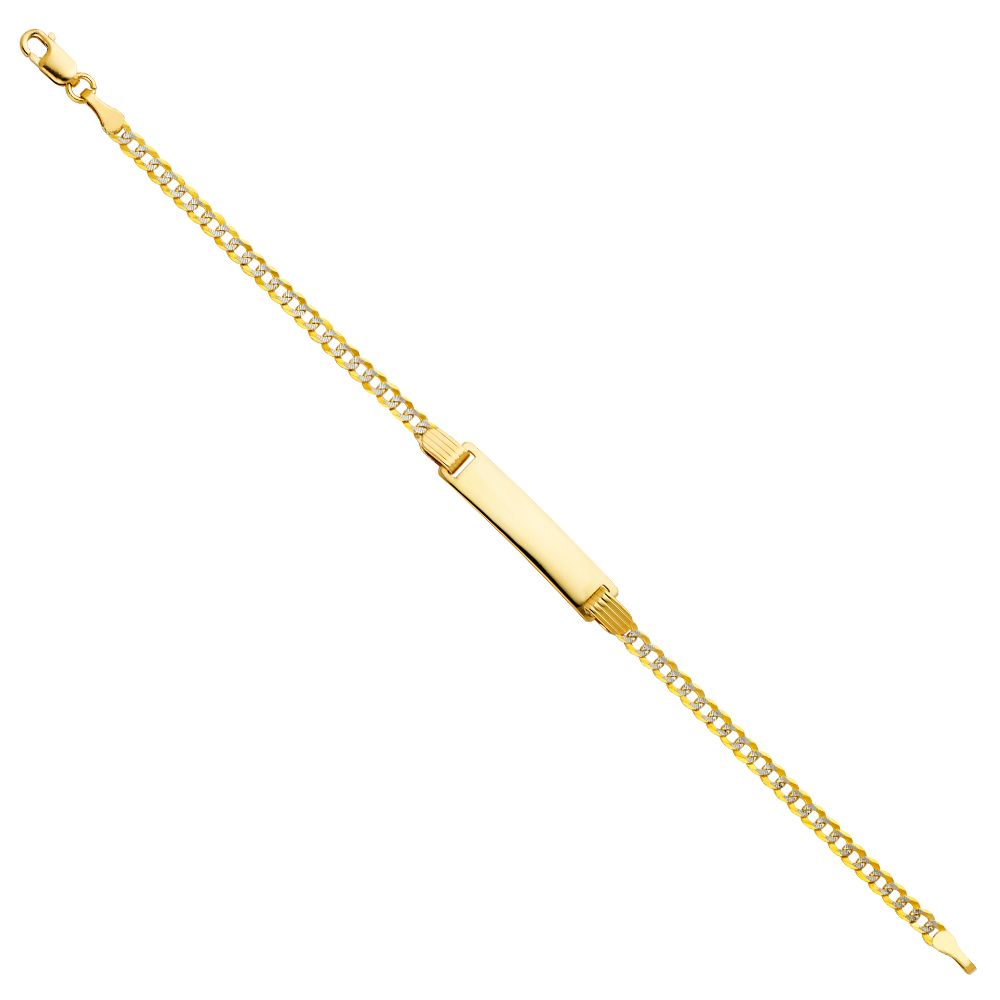 14K 060 Cuban WP Baby ID Bracelet