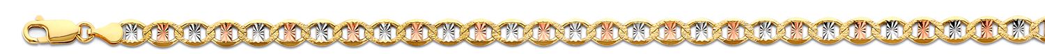 14K 3C 5.4mm Flat Mariner Star DC Chain