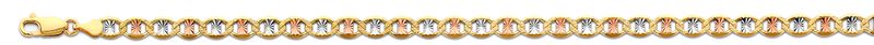 14K 3C 5.4mm Flat Mariner Star DC Chain